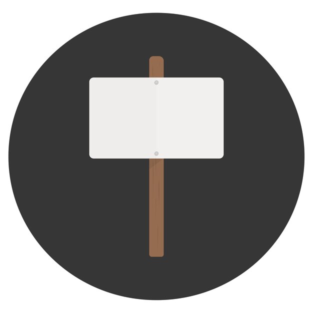 Ilustración del vector de signo en blanco