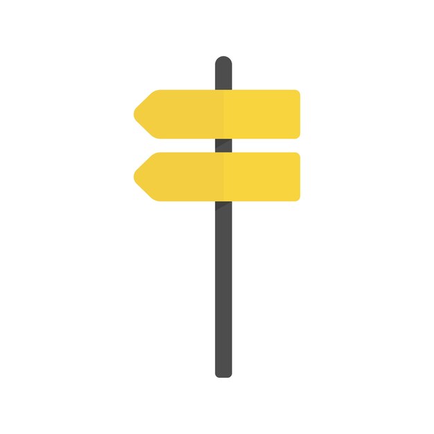 Ilustración del vector de signo en blanco