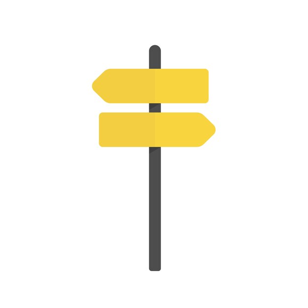 Ilustración del vector de signo en blanco