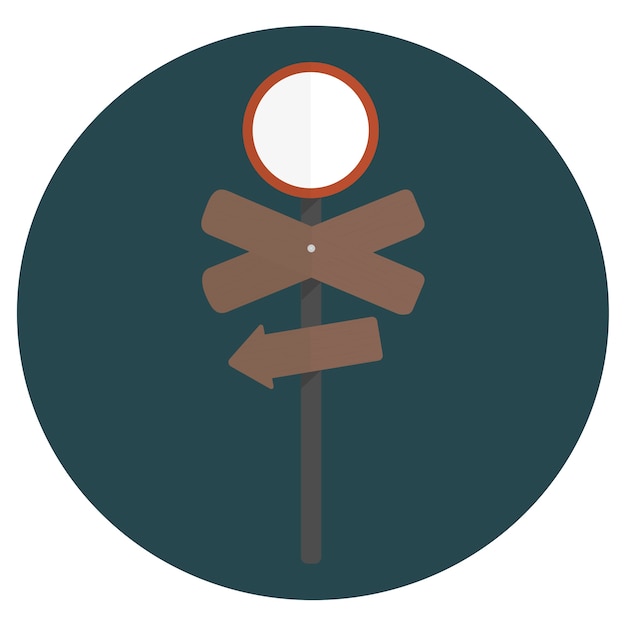 Ilustración del vector de signo en blanco