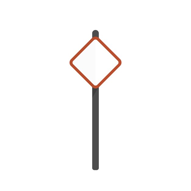 Ilustración del vector de signo en blanco
