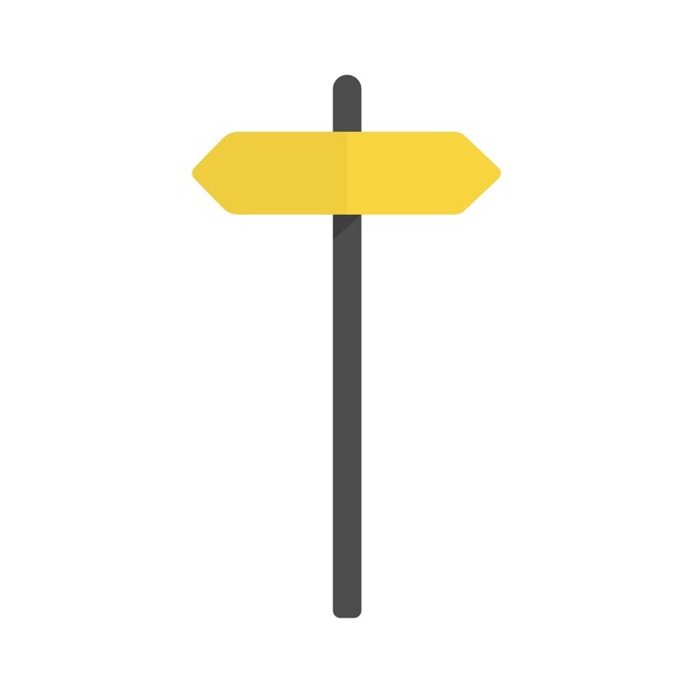 Ilustración del vector de signo en blanco