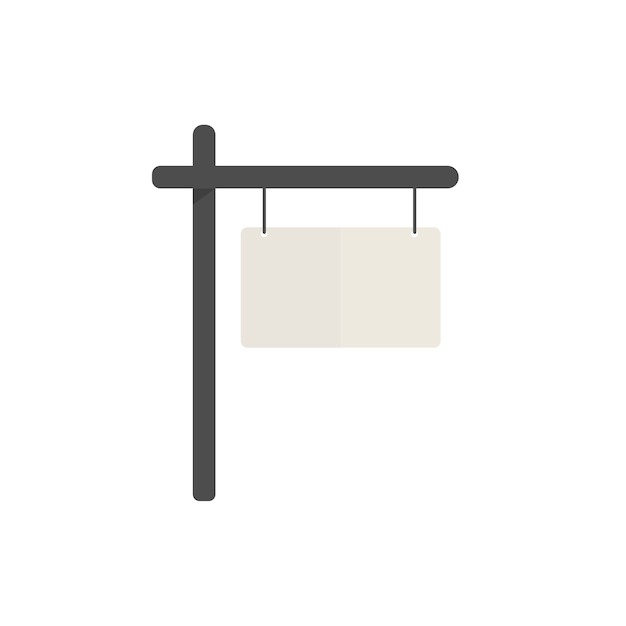 Ilustración del vector de signo en blanco