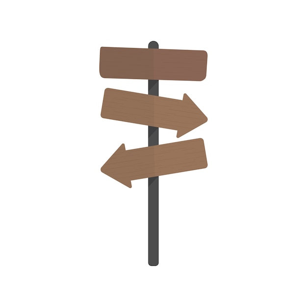 Ilustración del vector de signo en blanco