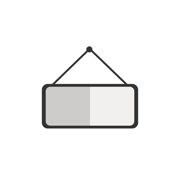 Ilustración del vector de signo en blanco