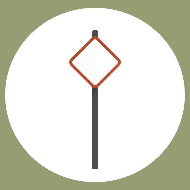 Ilustración del vector de signo en blanco