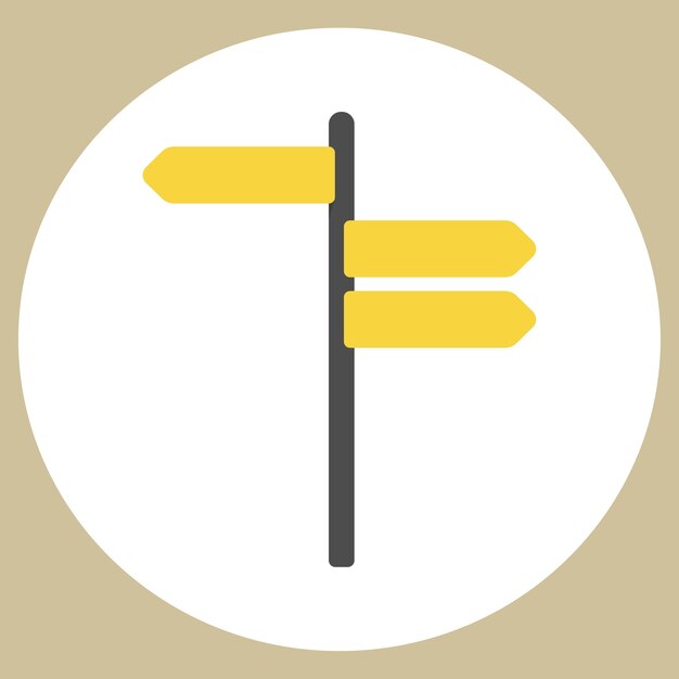 Ilustración del vector de signo en blanco