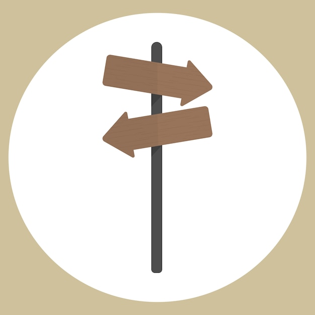 Ilustración del vector de signo en blanco