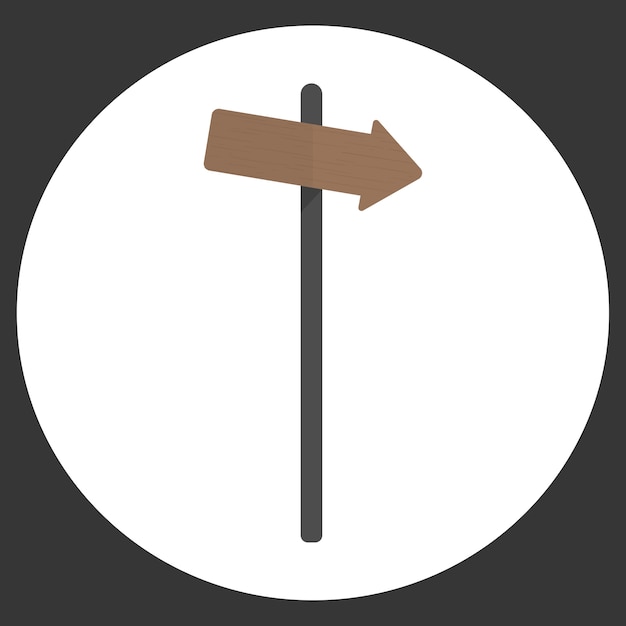 Ilustración del vector de signo en blanco