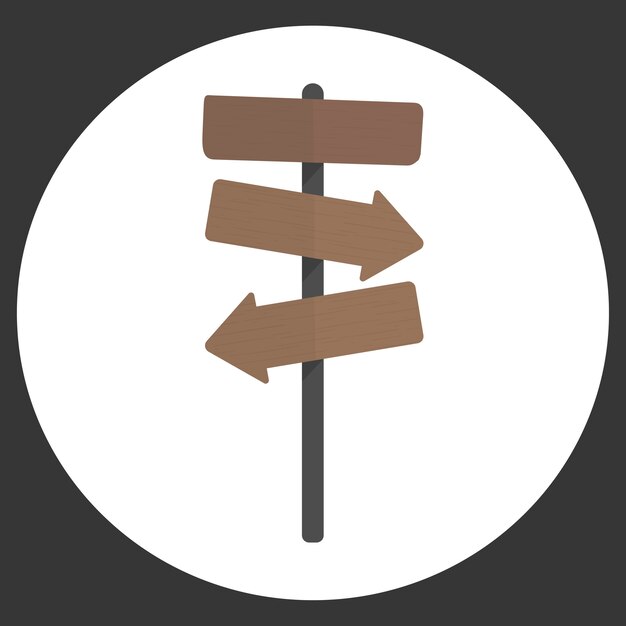 Ilustración del vector de signo en blanco