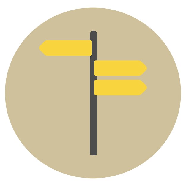 Ilustración del vector de signo en blanco
