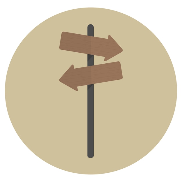 Ilustración del vector de signo en blanco