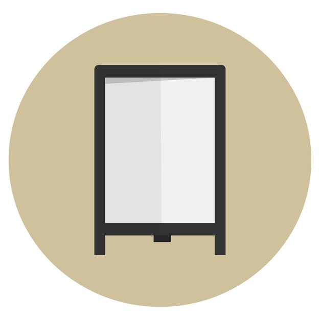 Ilustración del vector de signo en blanco