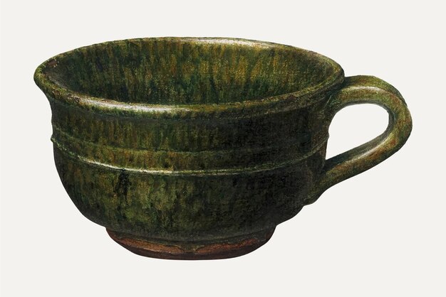 Ilustración de vector de taza de café vintage, remezclada de la obra de arte de John Matulis