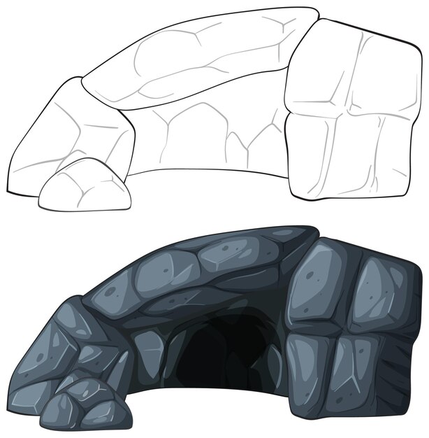Ilustración vectorial del arco de piedra