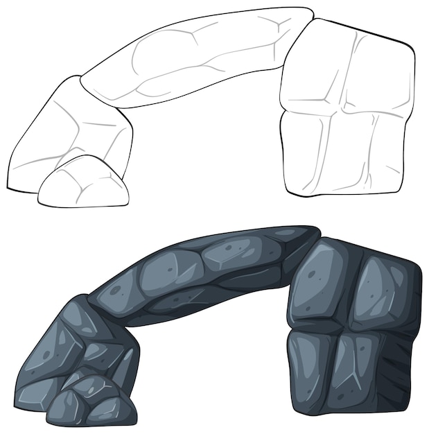 Ilustración vectorial del arco de piedra
