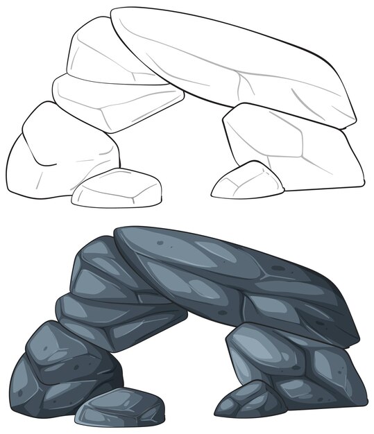 Ilustración vectorial del arco de piedra