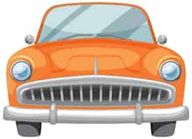 Vector gratuito ilustración vectorial de automóviles clásicos naranja