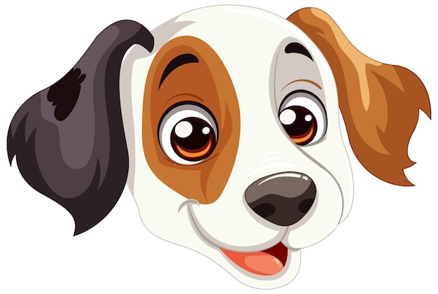 Ilustración vectorial de un cachorro alegre