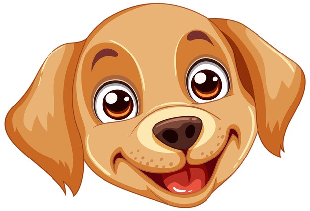 Ilustración vectorial de un cachorro alegre
