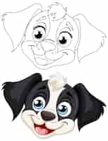 Vector gratuito ilustración vectorial de un cachorro alegre
