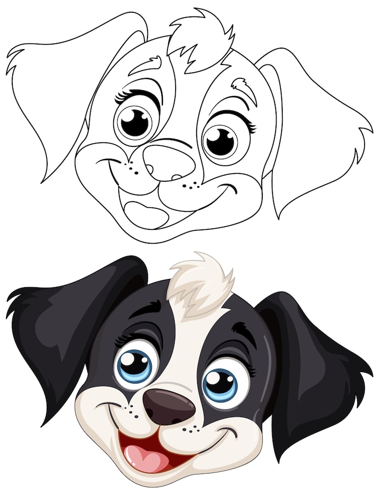 Vector gratuito ilustración vectorial de un cachorro alegre