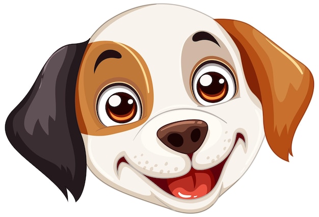 Ilustración vectorial de un cachorro alegre