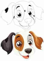 Vector gratuito ilustración vectorial de un cachorro alegre