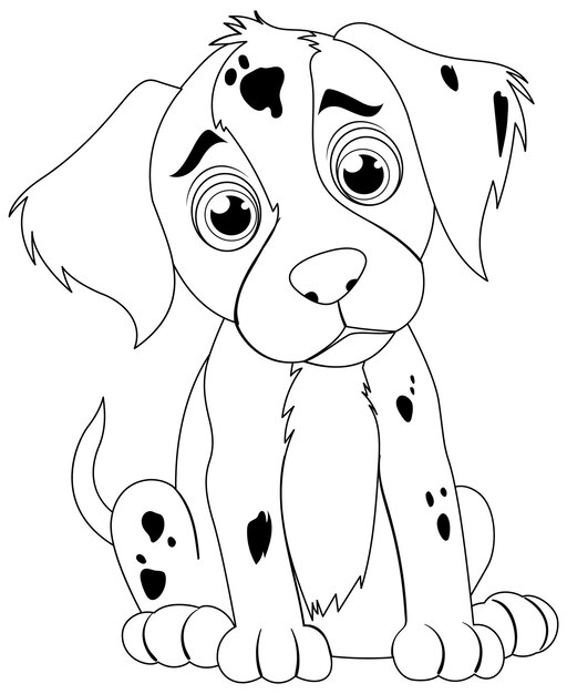 Ilustración vectorial de cachorros adorables