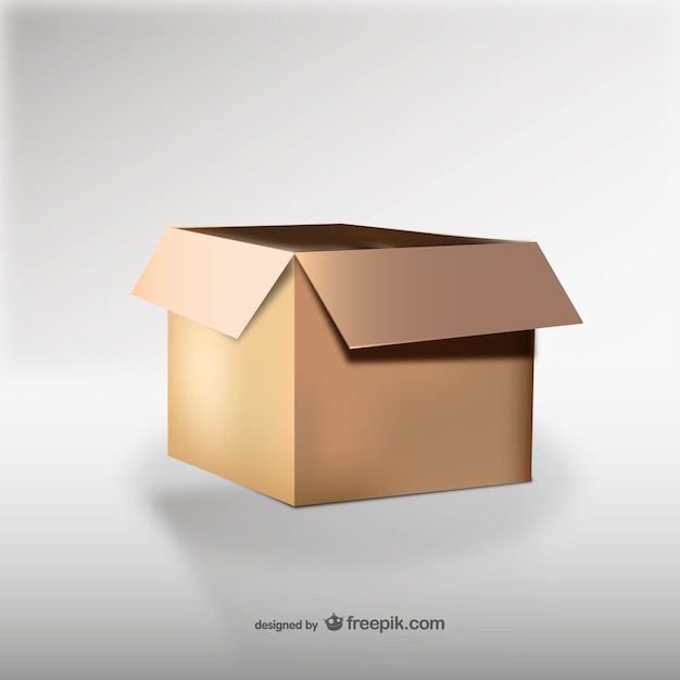 Ilustración vectorial de caja de cartón