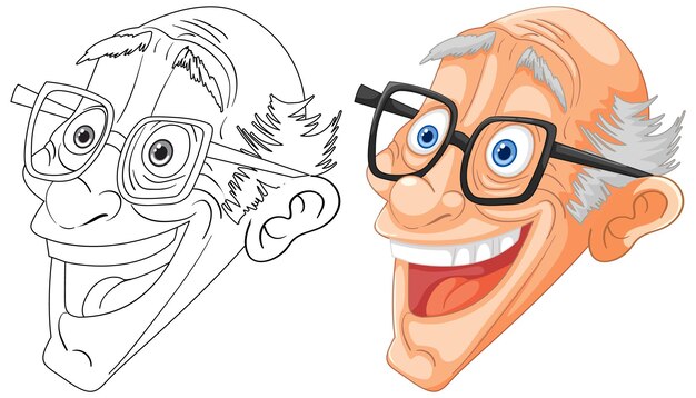 Ilustración vectorial de caricaturas alegres