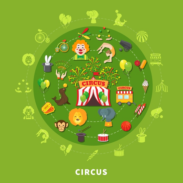 Ilustración vectorial de circo