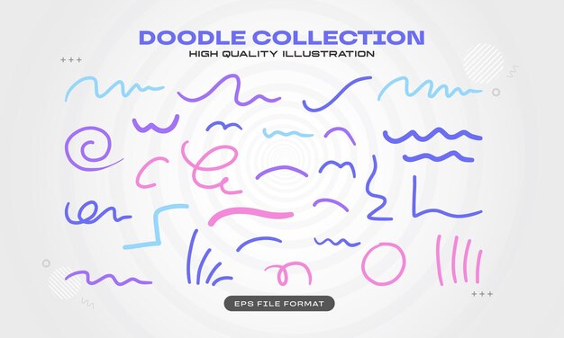 Ilustración vectorial de la colección de Doodle