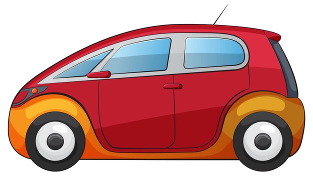 Ilustración vectorial colorida de automóviles compactos