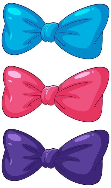 Ilustración vectorial de la corbata de arco de dibujos animados