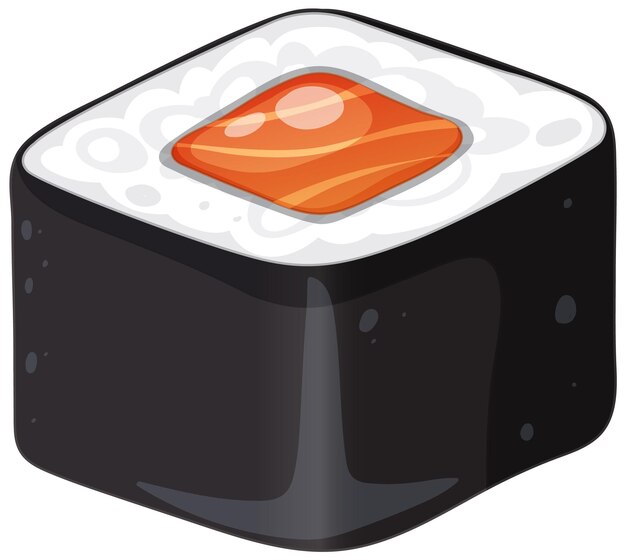 Ilustración vectorial del delicioso rollo de sushi