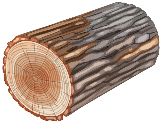 Vector gratuito ilustración vectorial detallada de un tronco