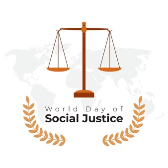 Ilustración vectorial para el día mundial de la justicia social