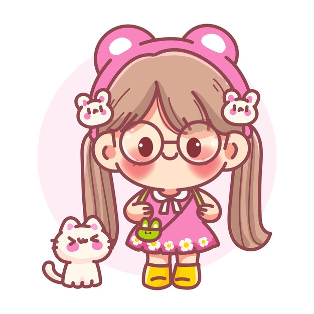 Ilustración vectorial de dibujos animados de Bubble Tea Bliss