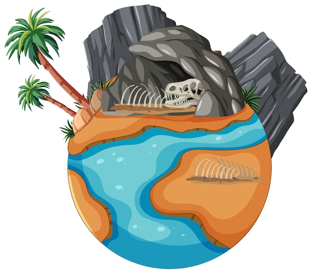 Vector gratuito ilustración vectorial del ecosistema de las islas tropicales