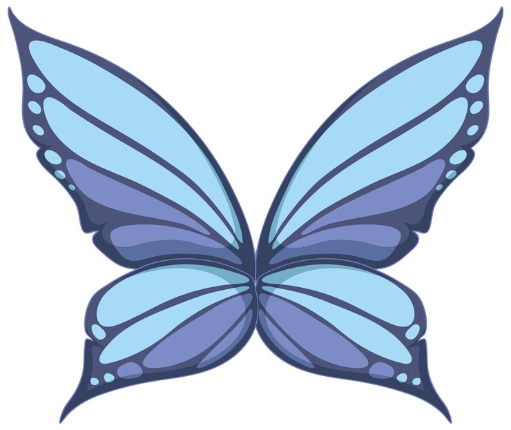 Vector gratuito ilustración vectorial elegante de la mariposa azul