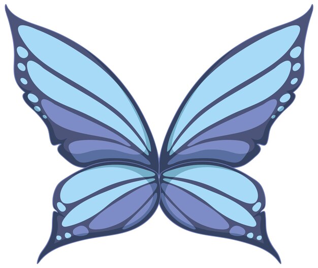 Ilustración vectorial elegante de la mariposa azul