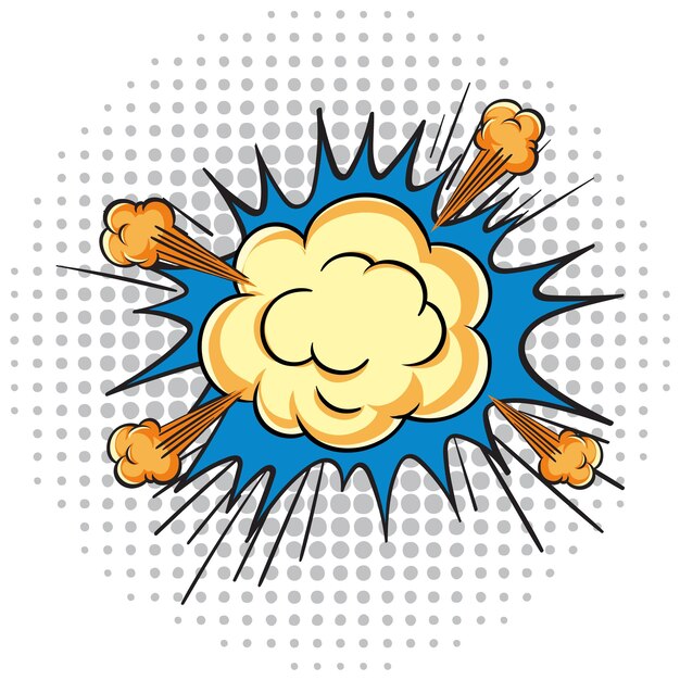 Ilustración vectorial de explosión de estilo cómic