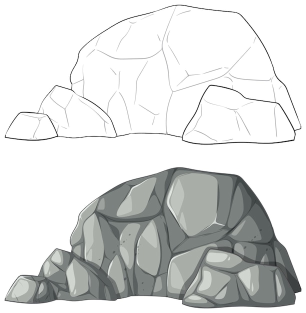 Ilustración vectorial de la formación rocosa