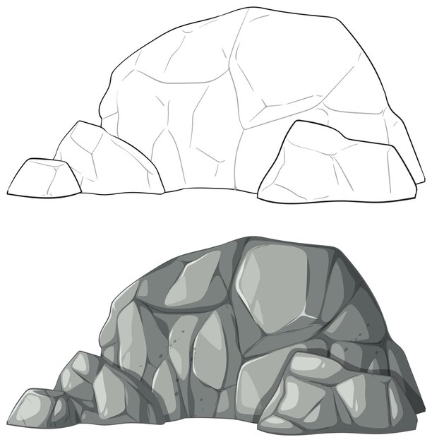 Ilustración vectorial de la formación rocosa