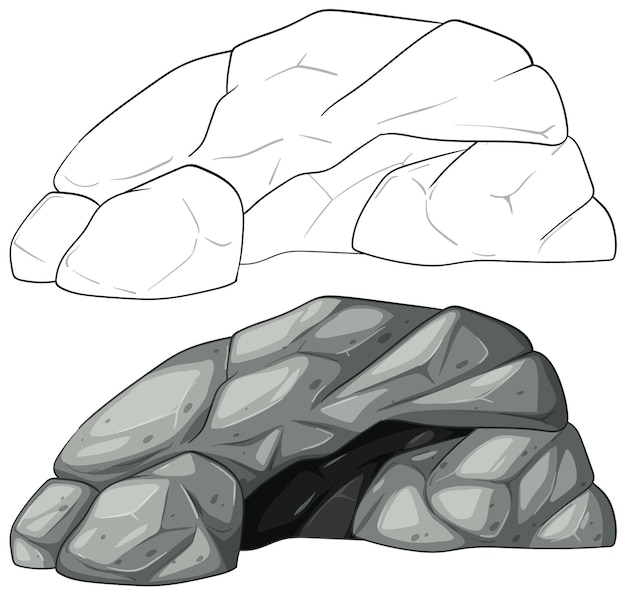 Ilustración vectorial de las formaciones rocosas