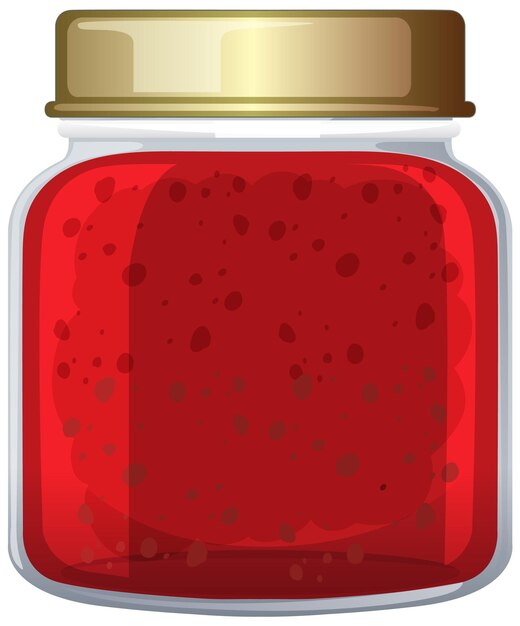 Ilustración vectorial de un frasco de mermelada