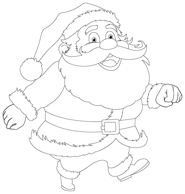 Vector gratuito ilustración vectorial de jolly santa claus