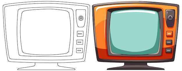 Ilustración vectorial de juegos de televisión retro