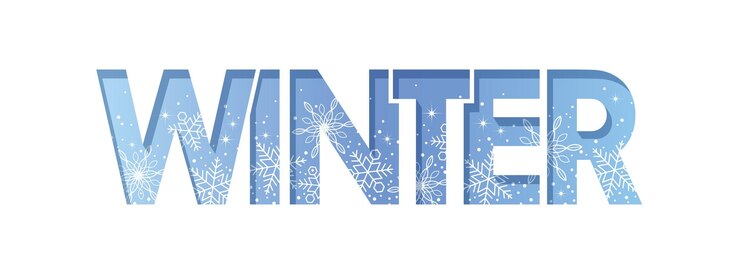 Vector gratuito ilustración vectorial del logotipo de invierno en relieve decorativo 3d aislado sobre un fondo blanco
